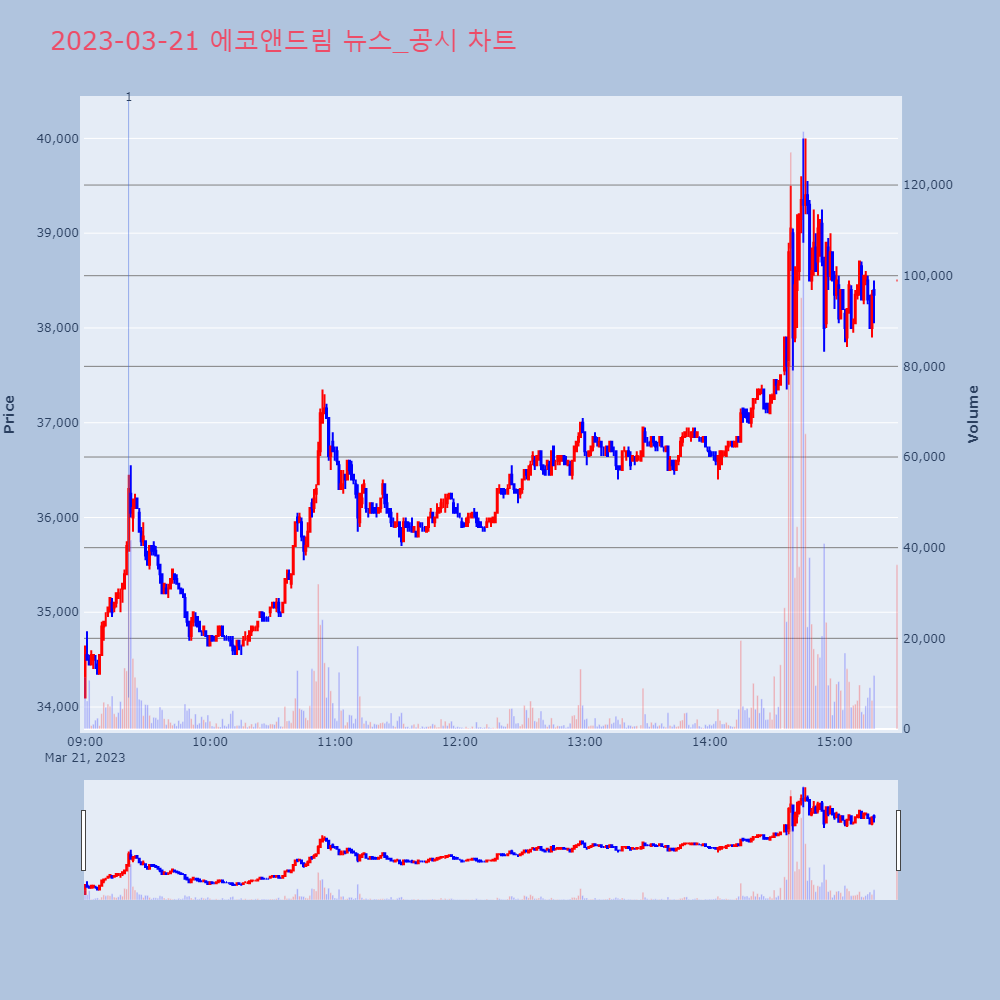 에코앤드림_뉴스공시차트