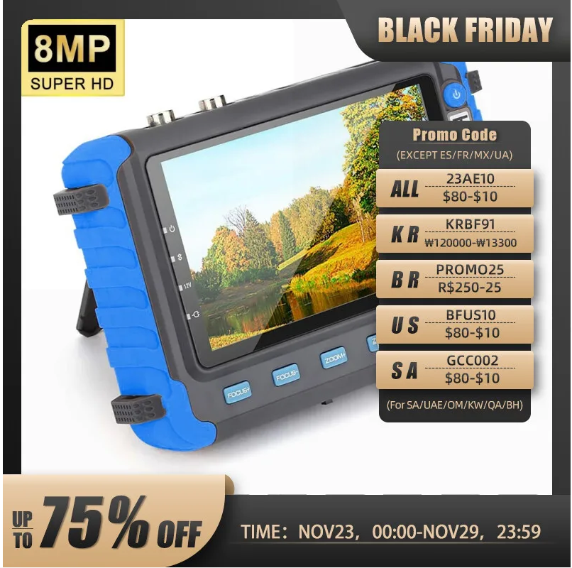  CCTV 테스터, AHD 테스터, HDMI VGA 입력 비디오 테스터, CFTV 미니 모니터