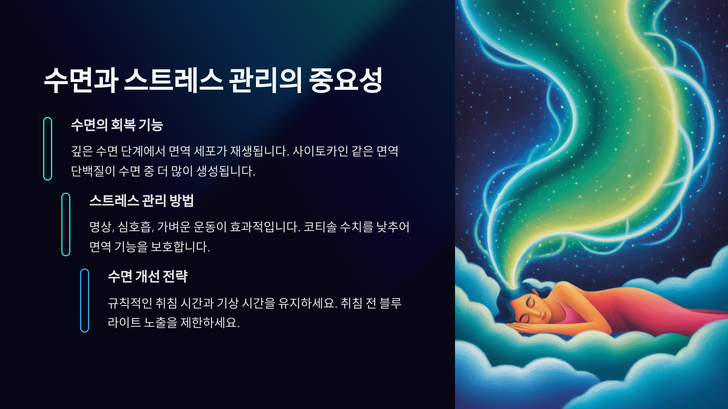🛌 수면과 스트레스 관리의 중요성
