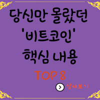  당신만 몰랐던 '비트코인' 한번에 이해 시키는 핵심 내용 8가지