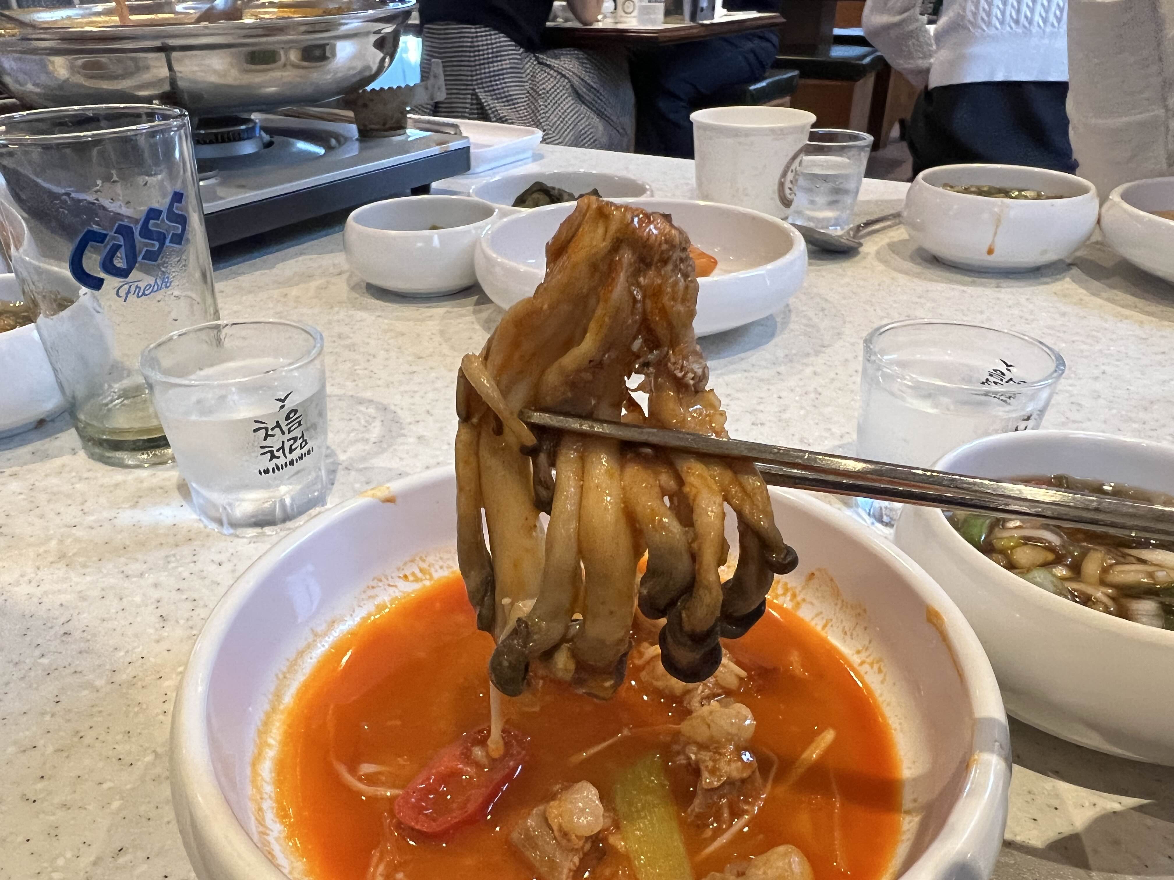 신용산 곱창 맛집 우대양곱 버섯