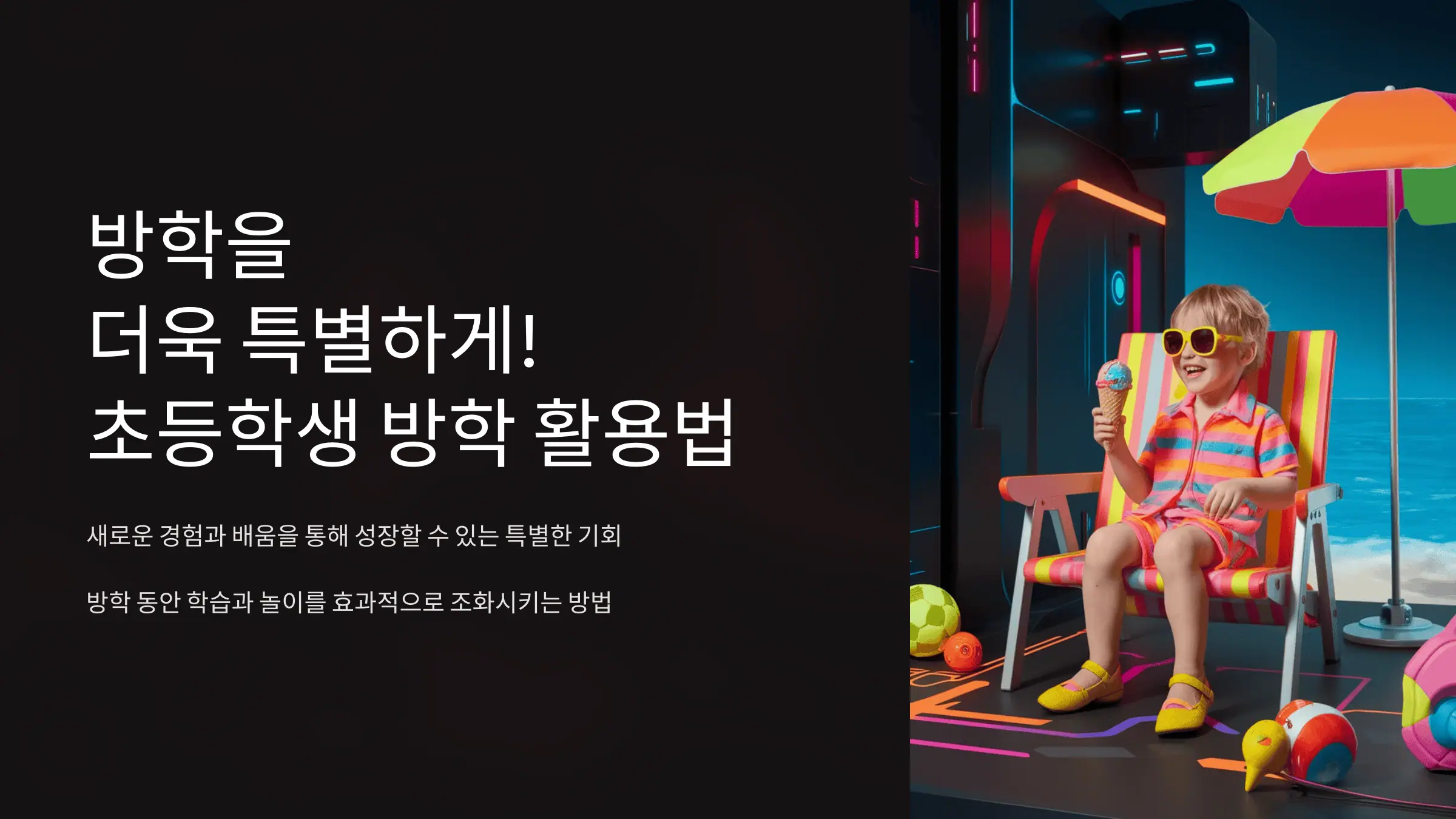 방학을 더욱 특별하게! 초등학생 방학 활용법