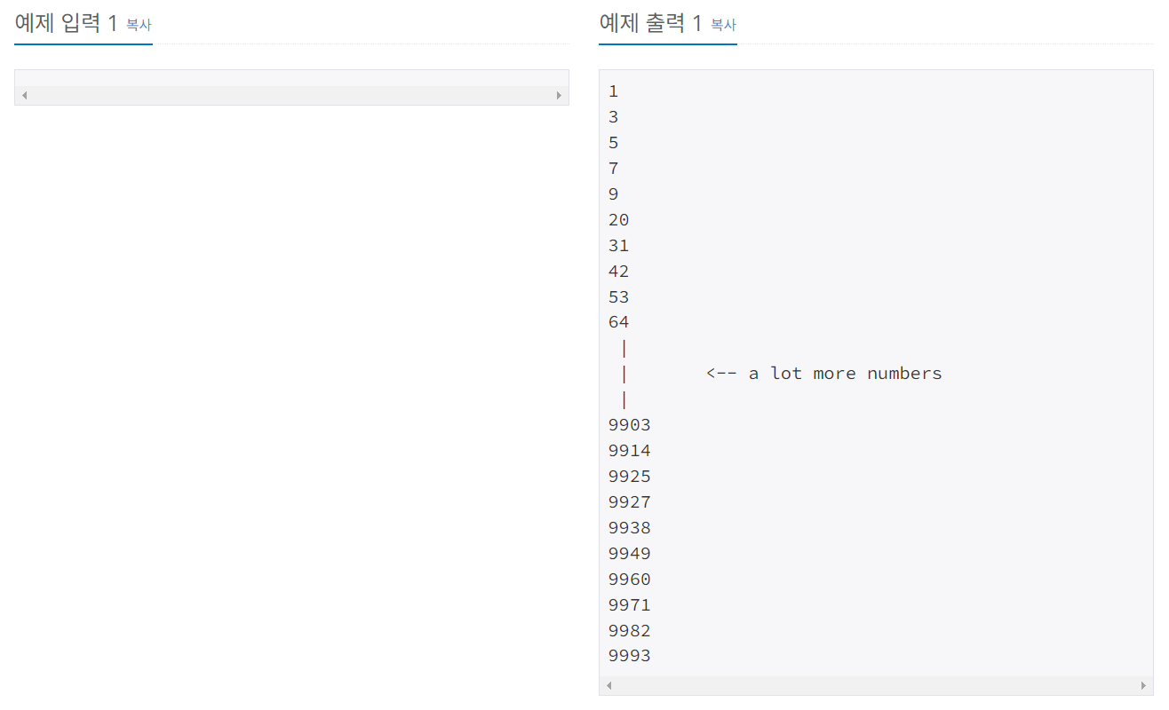  [백준][C++] 4673 문제 : 셀프 넘버