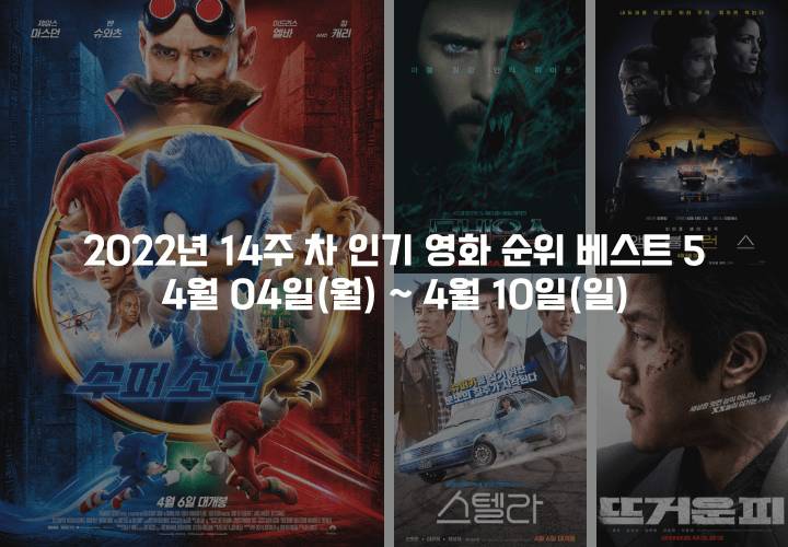 2022년 14주 차 인기 영화 포스터 모음
