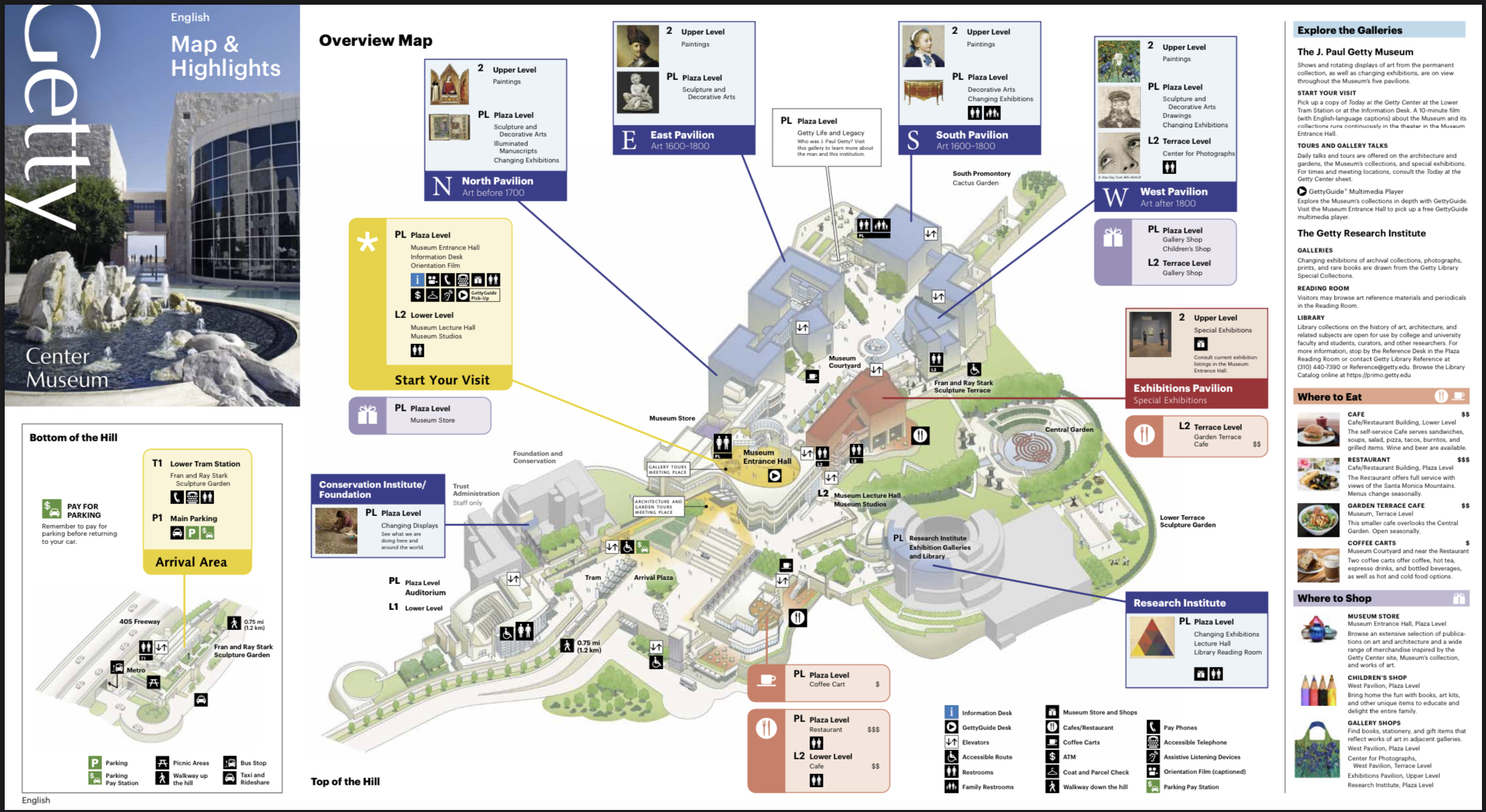 The Getty Center Museum Map