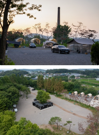 오토캠핑장 전경 및 배치도