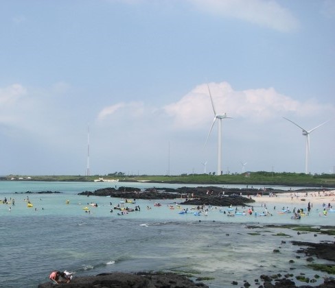 제주도 해수욕장 추천, 풍력발전기 바람개비 뷰 맛집! 제주 김녕해수욕장