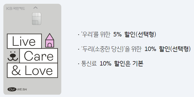  인터넷 할인 카드 Our WE:SH 적립 할인 카드