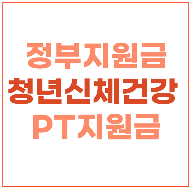  PT 지원금 받고 살 빼자(3개월 24만원), 신청방법, 정부지원금 ,청년신체건강증진 서비스