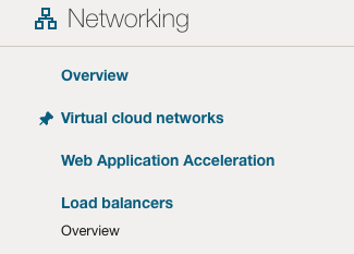 networking menu