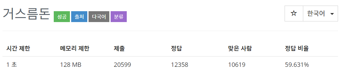  [백준(BOJ)] 5585번 : 거스름돈 - C++[CPP]