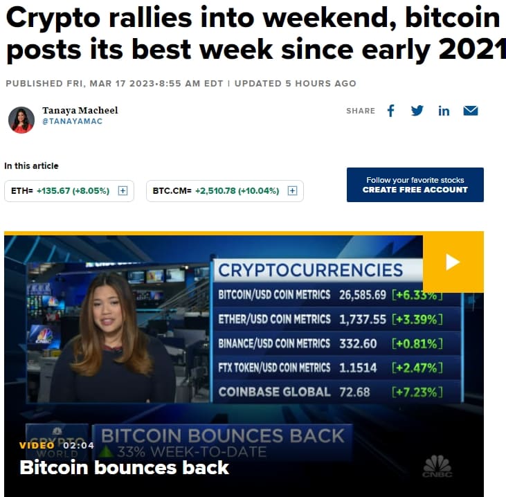  예사롭지 않은 비트코인...이제 '안전자산'으로 자리잡나 Bitcoin posts its best week since early 2021