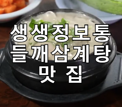 복날 음식 추천: 생생정보통 토밥 들깨삼계탕 맛집 정보