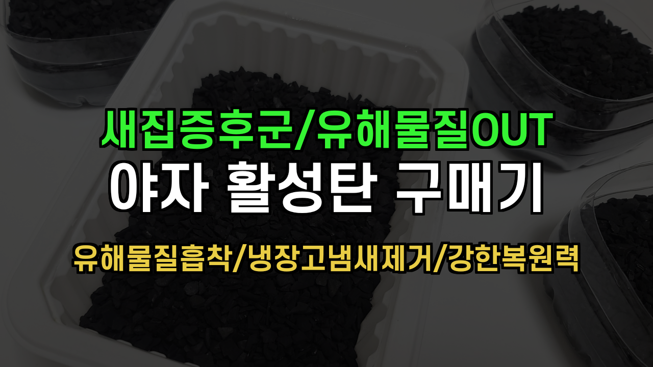  정보일기_새집증후군으로 고생하다 알게된 야자활성탄!_이사필수템