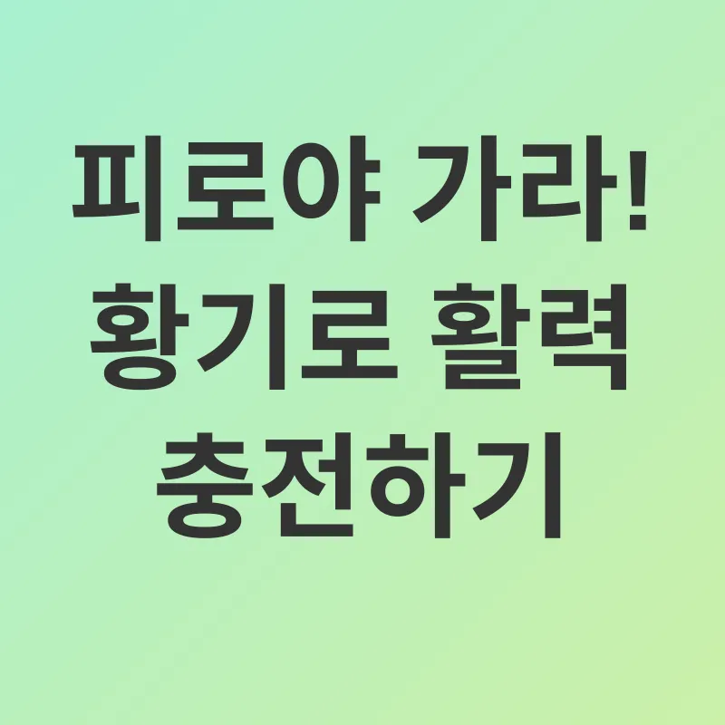 황기 효능_2