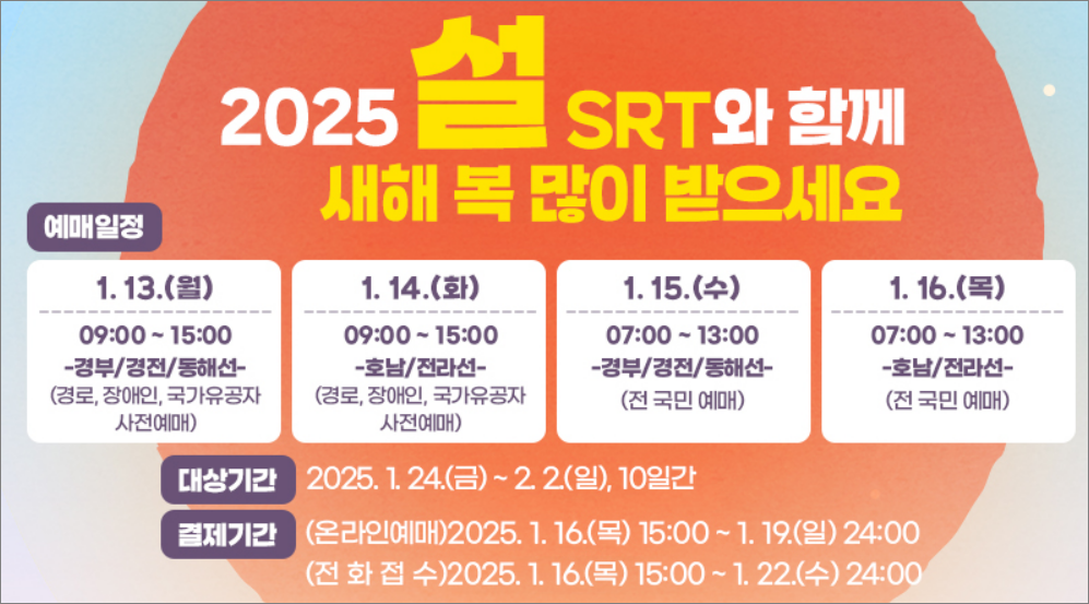 2025설날기차표