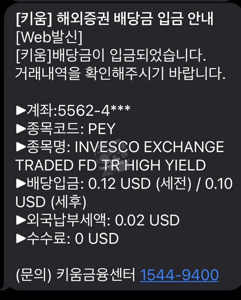Invesco High Yield Equity Dividend Achievers ETF (PEY) 배당 내역