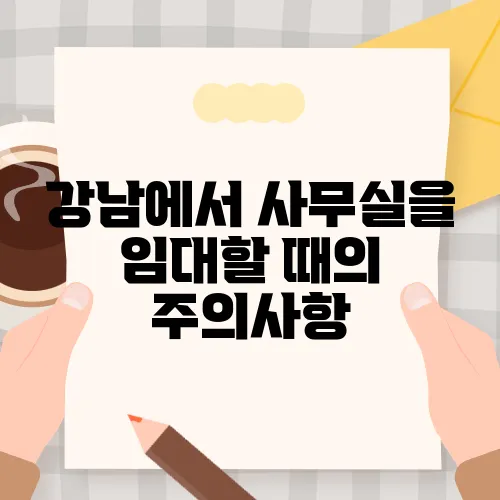 강남에서 사무실을 임대할 때의 주의사항