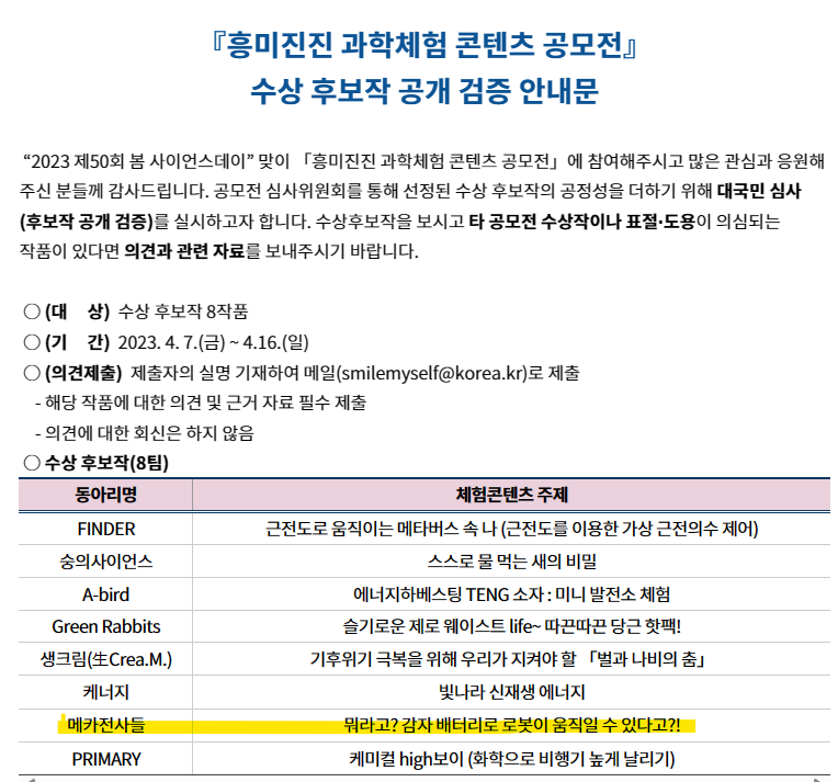 [23' 흥미진진 과학체험 콘텐츠 공모전] 사이언스데이 맞이 치타는 웃고있다 — MOSW’s Story