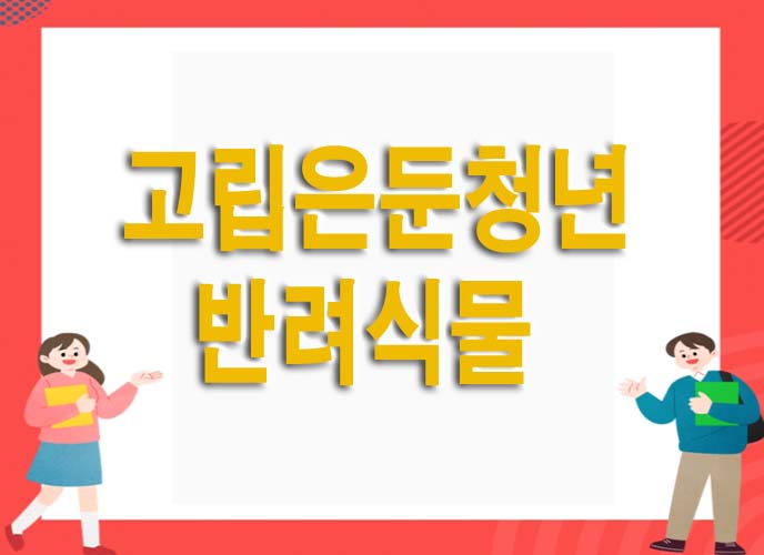  서울시 고립 은둔 청년 반려식물 보급지원 하네요
