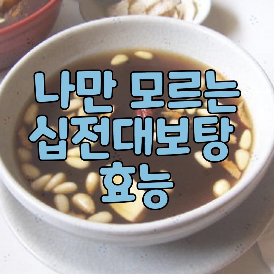  십전대보탕의 효능 (2023 Version)