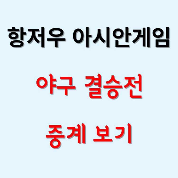 항저우 아시안 게임 야구 결승