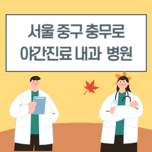 중구 충무로 야간진료 내과 병원 리스트 (18시 이후 늦게까지하는 병원)