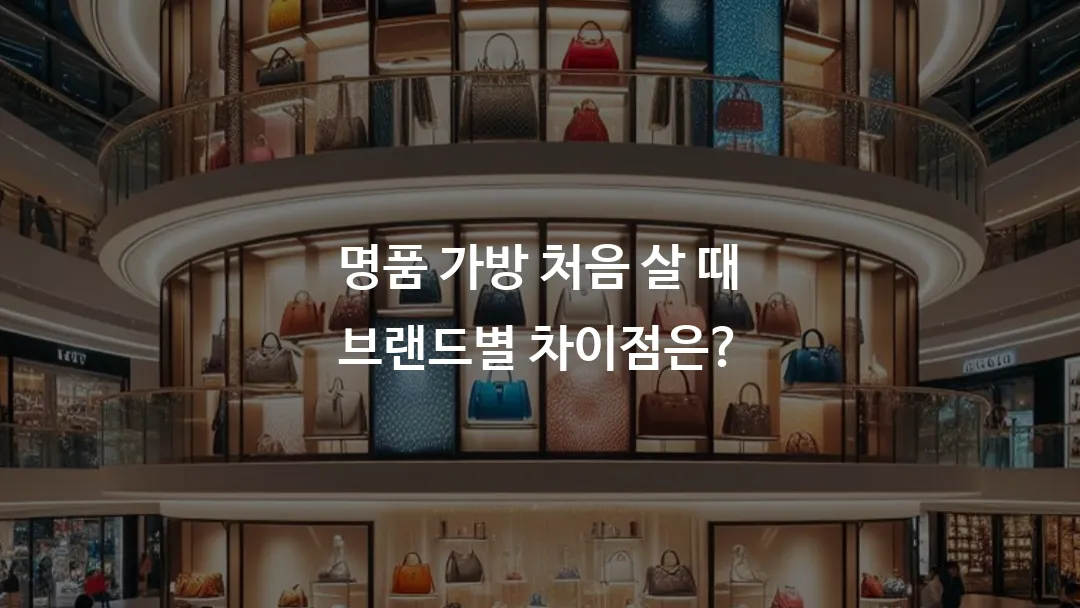 명품 가방 처음 살 때 브랜드별 차이점은?