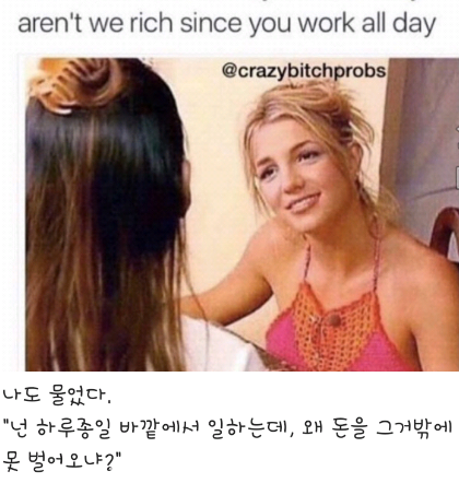  웃긴짤방ㅣ브리트니스피어스 노동요 [Britney Spears- Work B**ch]