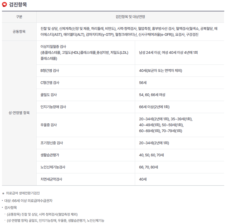 검진 항목