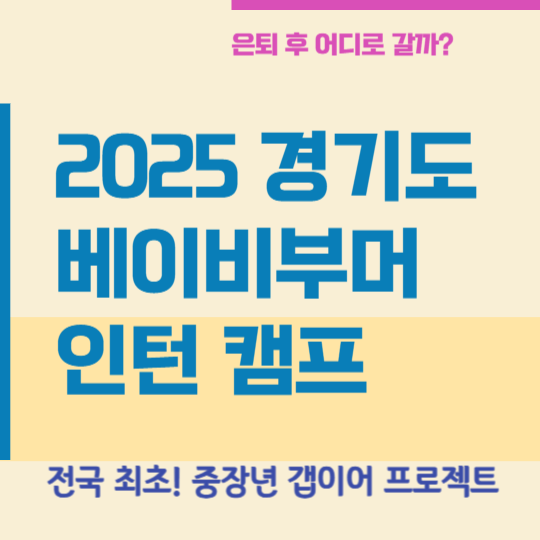 2025 경기도 베이비부머 인턴 캠프