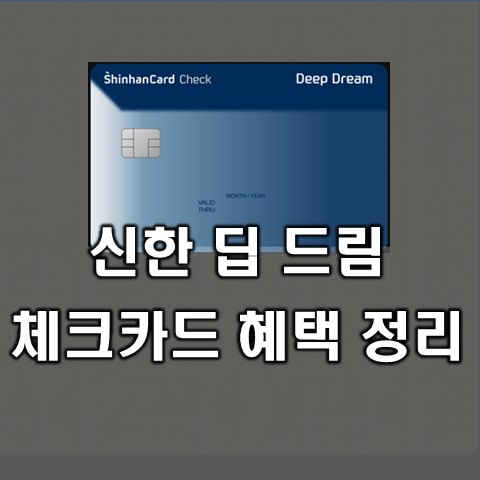  신한 딥 드림 체크 카드 혜택 정리