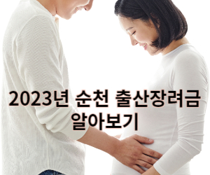 순천 출산장려금