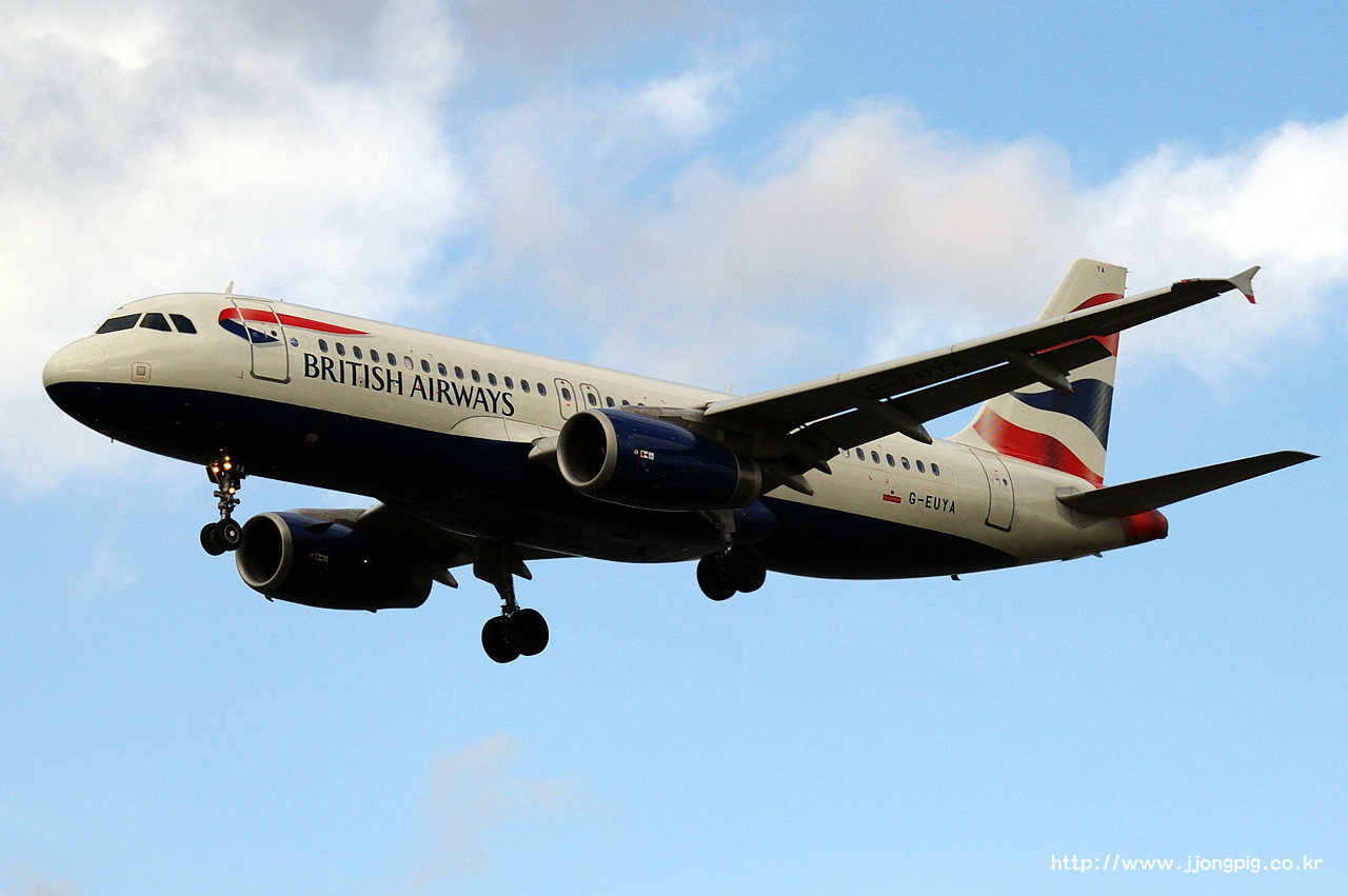 영국 항공 British Airways BA BAW G-EUYA Airbus A320-200 A320 런던 - 히드로 London - Heathrow 런던 England London LHR EGLL