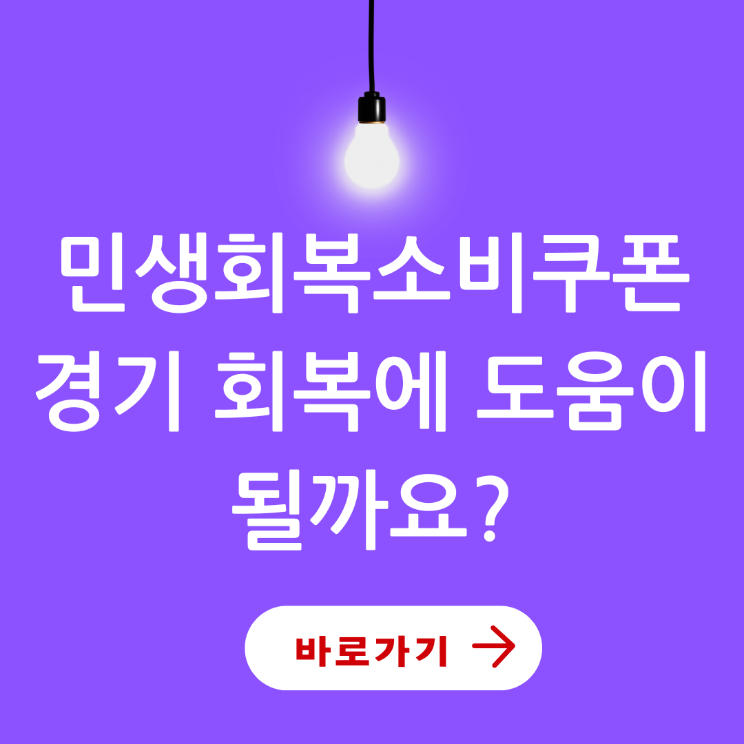 민생회복 소비쿠폰