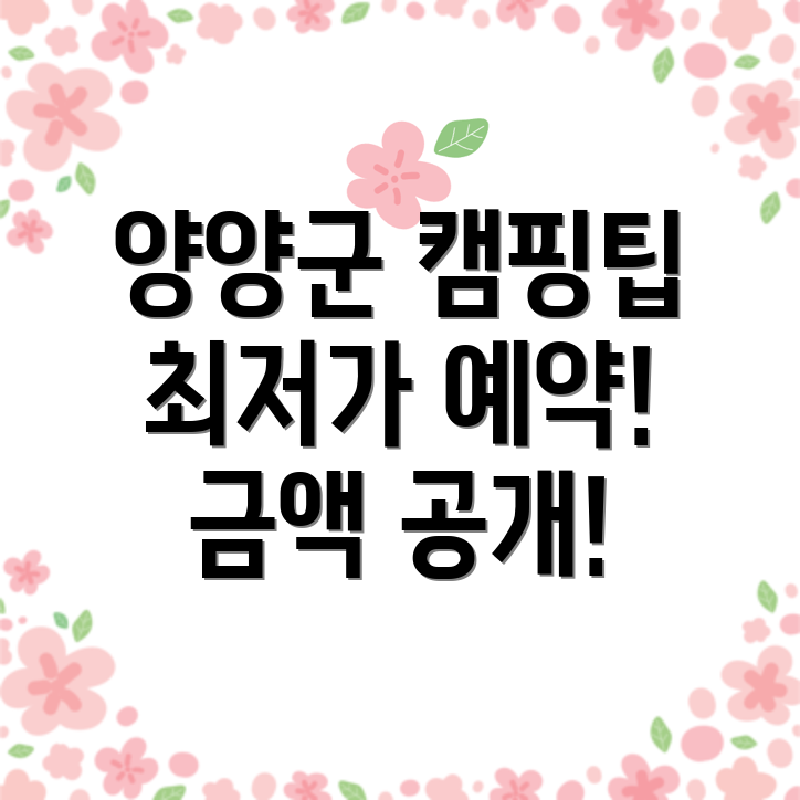 양양군 캠핑장