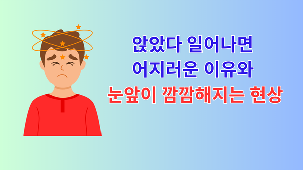 앉았다 일어나면 어지러운 이유