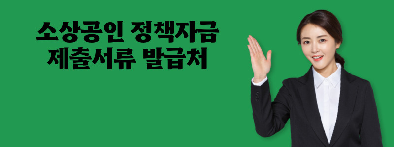  소상공인 정책자금 제출서류 발급처