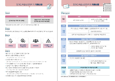 장애인 취업성공패키지 홍보포스터 및 리플렛 이미지