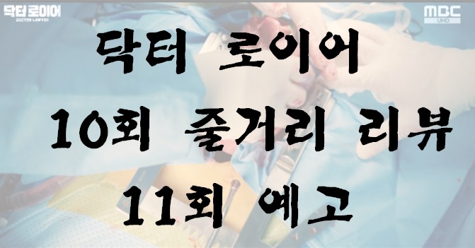  닥터 로이어 10회 줄거리 리뷰 11회 예고 한이한 구준기