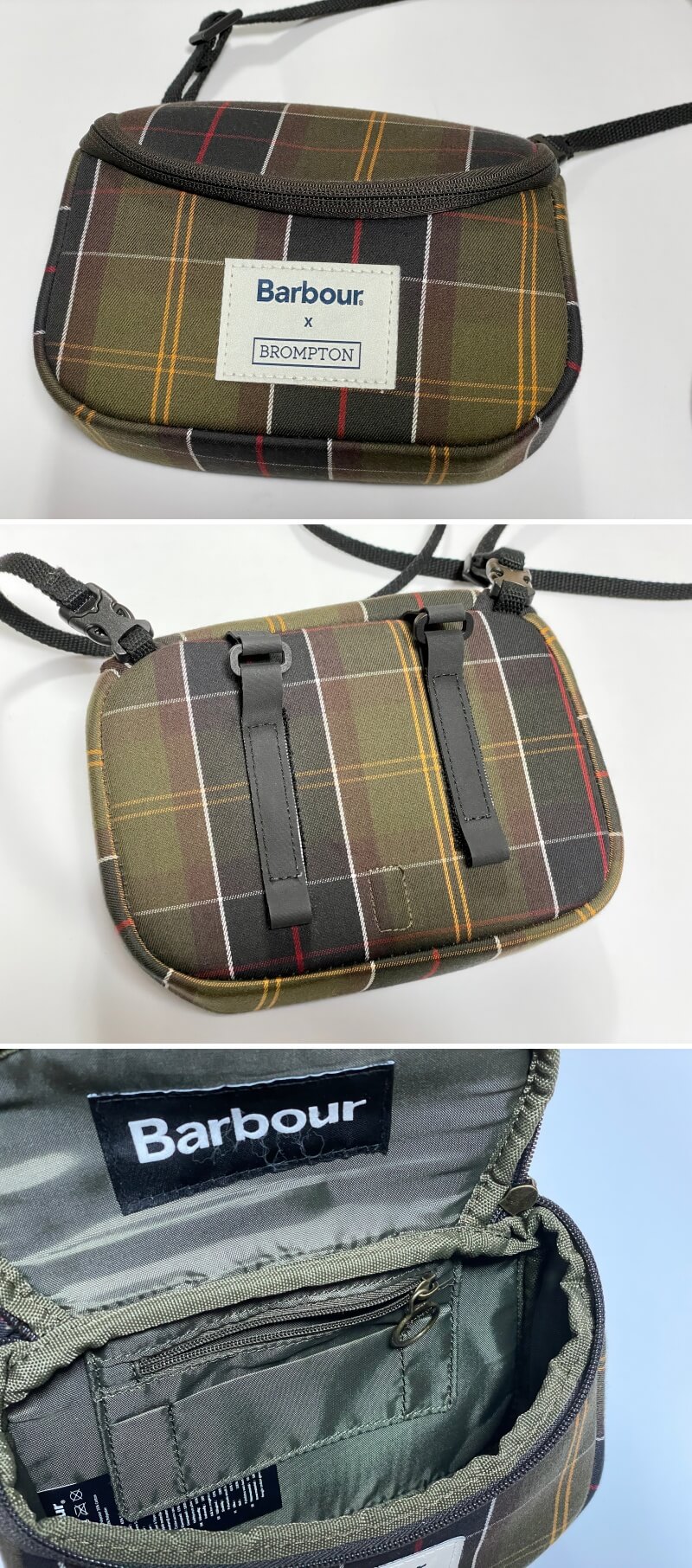 brompton barbour zipポーチ brompton barbour zipポーチ