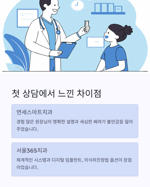 첫 상담에서 느낀 차이점