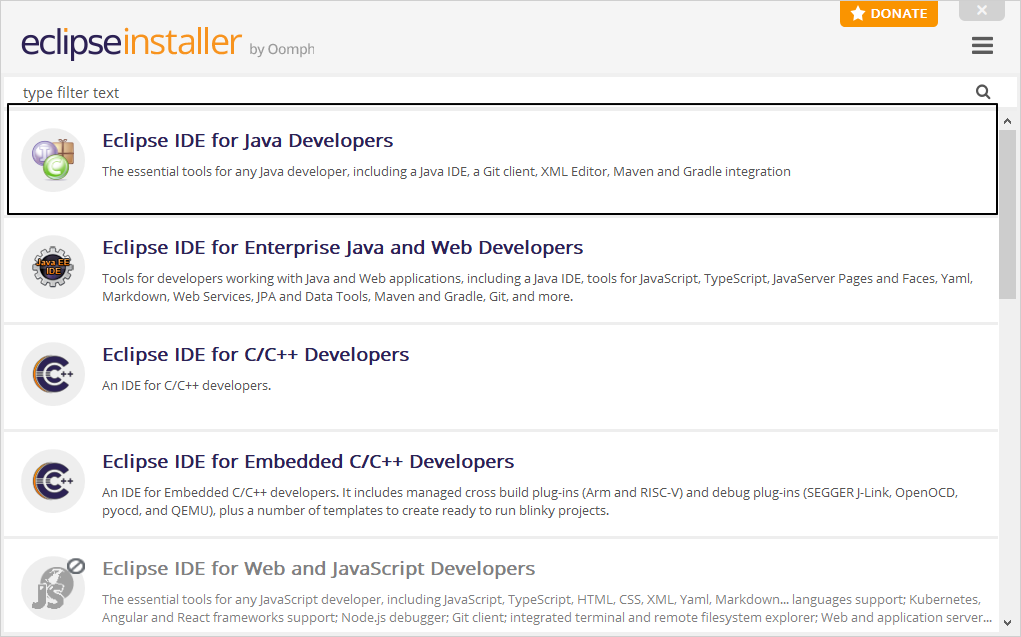 eclipse ide for java developers