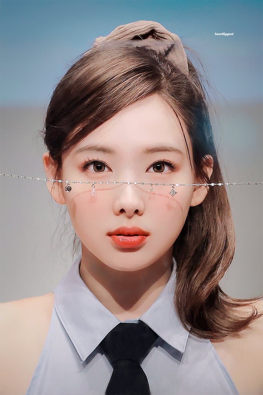  트와이스 나연 톡댓톡 2주차 팬미팅 핑크 체크의상