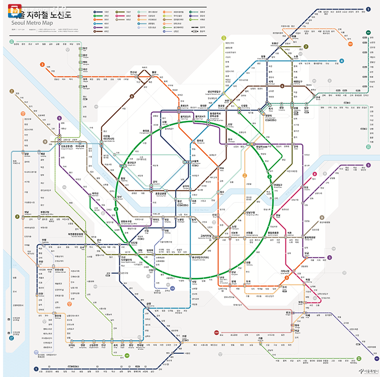 수도권 지하철 노선도 40년 만에 보기 쉽게 변경됩니다.