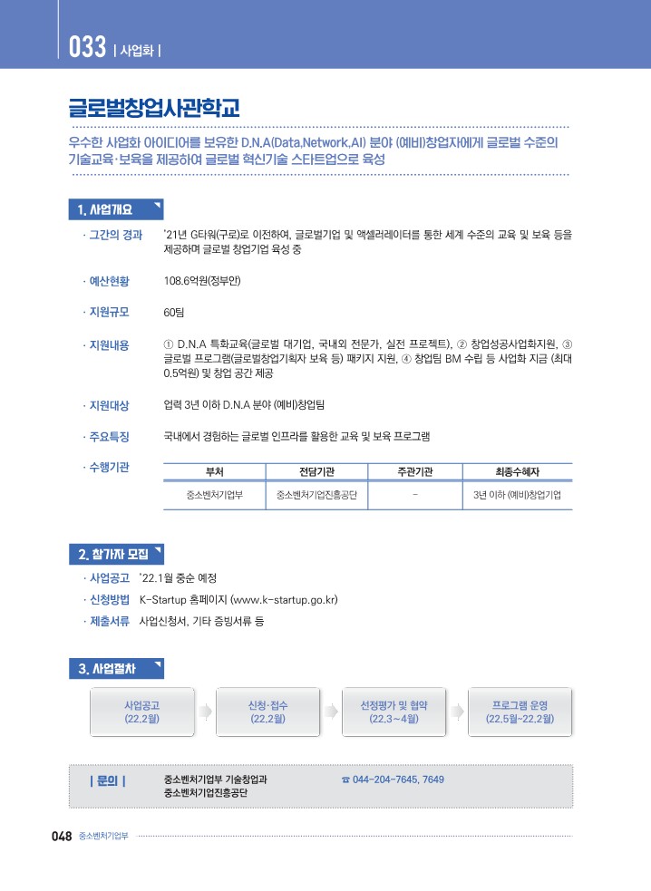  K-Startup[예비창업자] - 글로벌창업사관학교