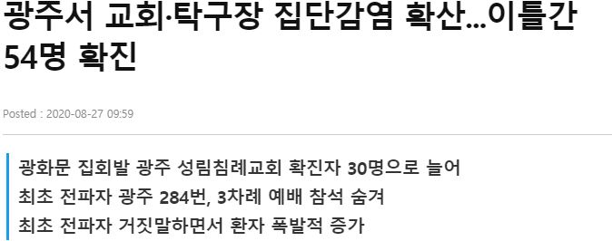 코로나19 - 광주, 사실상 사회적거리두기 3단계