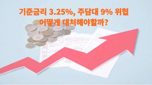  기준금리 3.25%, 주담대 9% 위협 : 직장인 연봉' 이자로 나간다