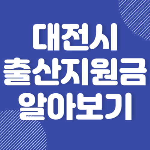 대전시 출산지원금 신청방법 및 지원내용,혜택,지급일 총정리 2024