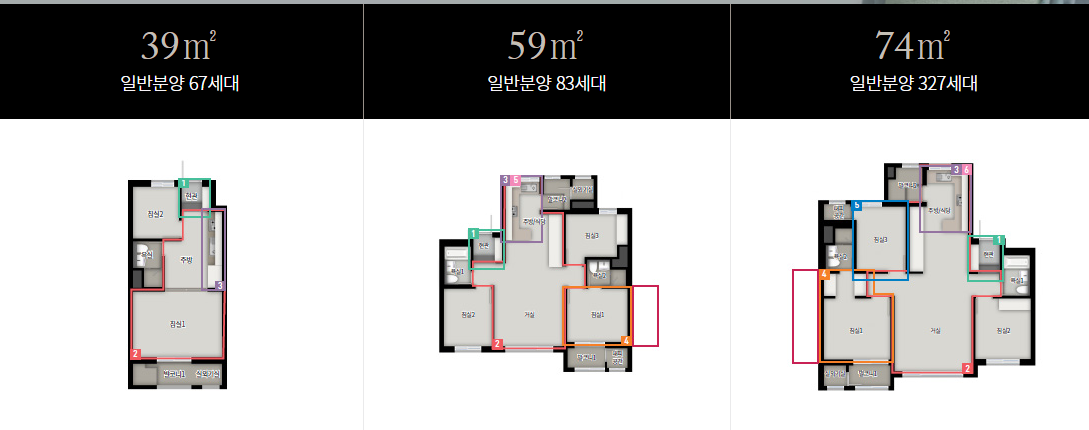 달성푸르지오 힐스테이트 유닛타입